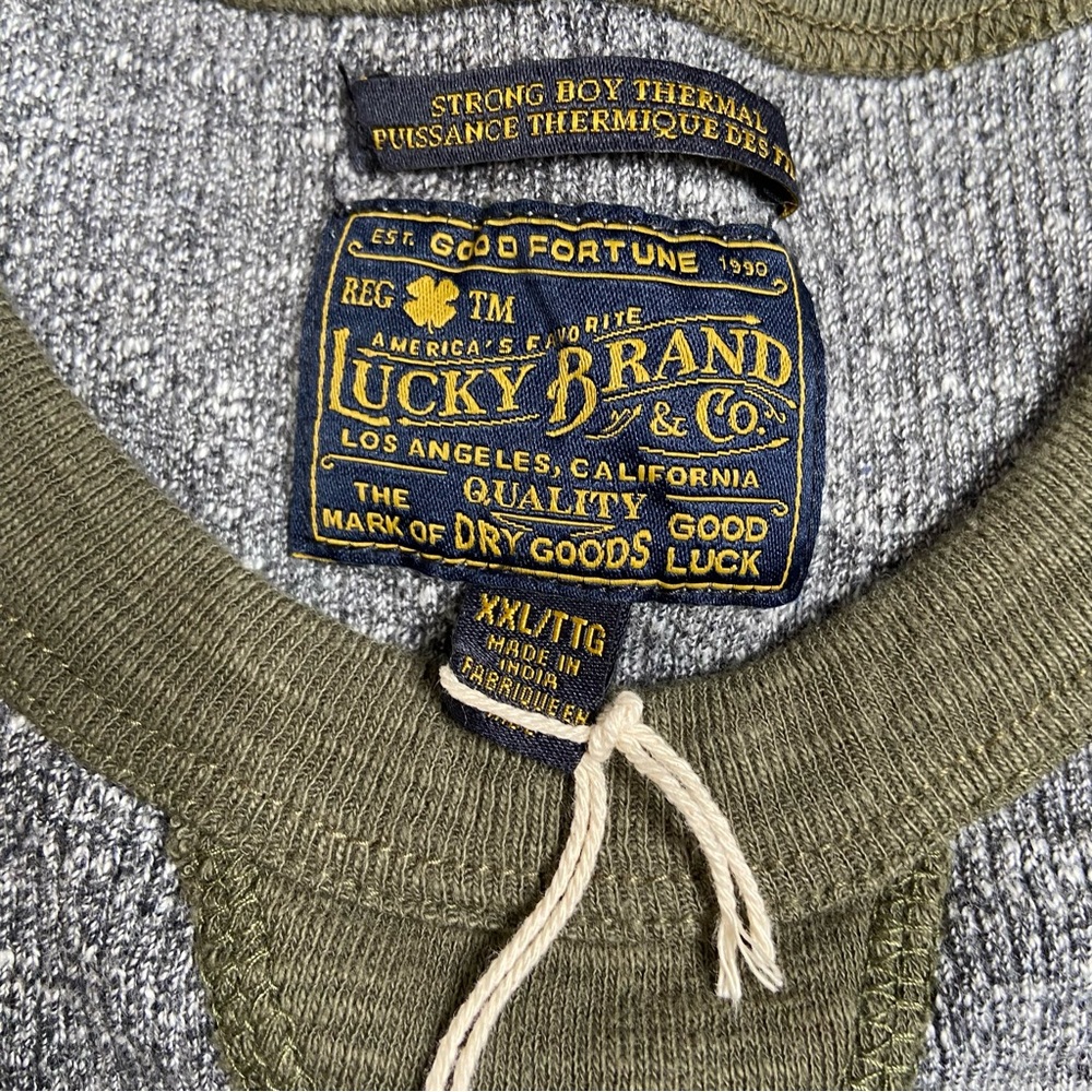 Lucky Brand Strong Boy Thermal Gray Size XXL - Picture 5 of 9
